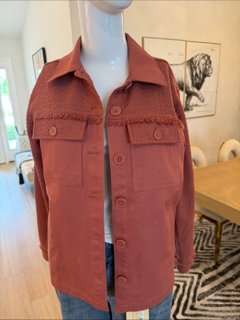 DG 2 by Diane Gilman Terracotta Tweed / Twill Jacket